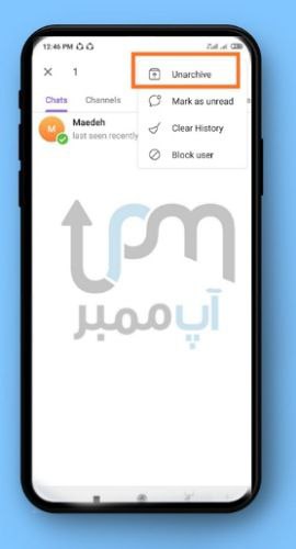 برگرداندن مخاطب مخفی تلگرام