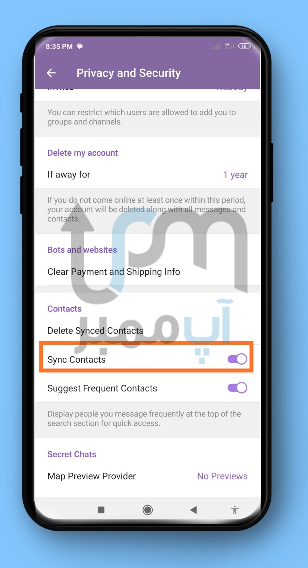 sync contacts