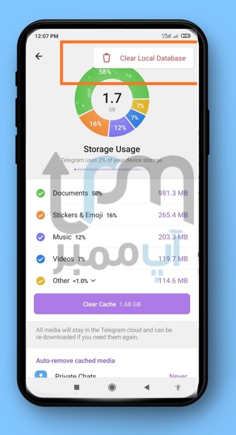پایگاه داده های تلگرام
