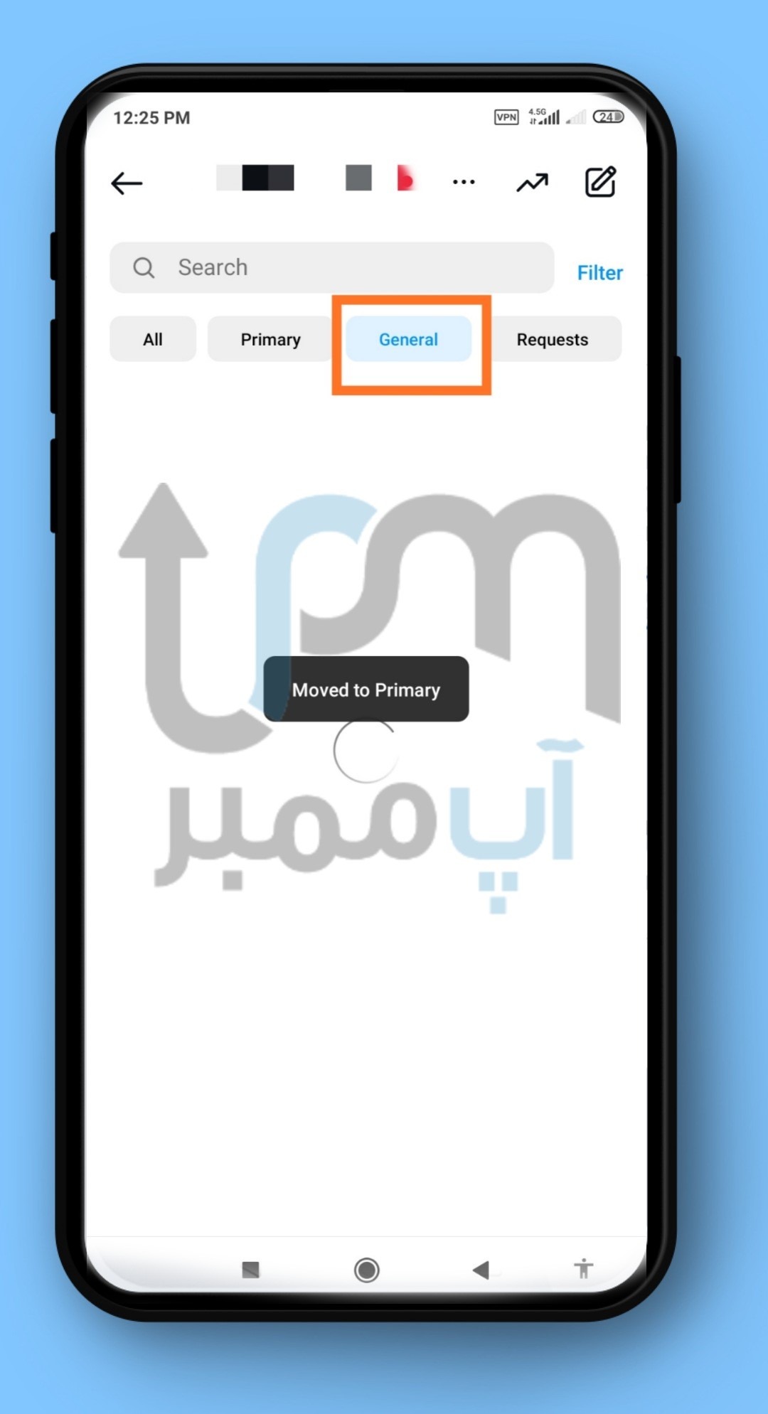 مخفی کردن چت اینستا