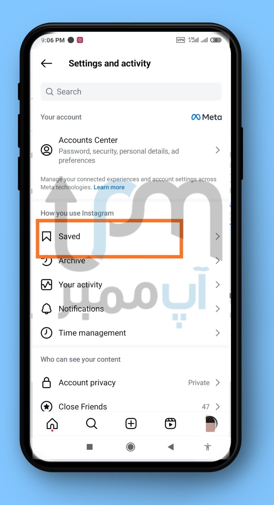 استفاده از آهنگ ریلز ذخیره شده