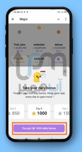 Daily bonus