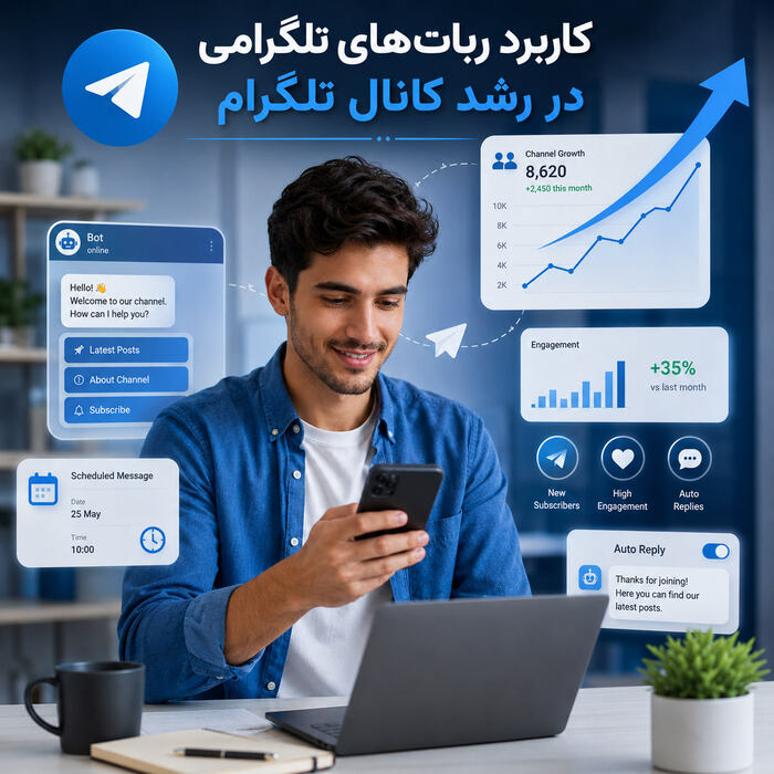 کاربرد ربات‌های تلگرامی در رشد کانال تلگرام